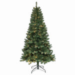 PULEO ASIA LIMITED Artificial Pre-Lit Christmas Tree, Canadian Douglas Fir, 300 LED F5 Cap Lights, 7-Ft. HOLIDAY & PARTY SUPPLIES PULEO ASIA LIMITED