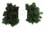 PULEO ASIA LIMITED Lighted Branch Garland, Green PVC, 35 Multi-color Lights, 9-Ft.