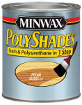 MINWAX Minwax 61420444 Waterbased Polyurethane Stain, Oil, Water Base, Pecan, Gloss, 1 qt Can, 0.9 Specific Gravity PAINT MINWAX
