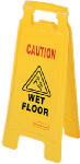 RUBBERMAID Rubbermaid FG611277 YEL Floor Sign, 11 in W, Yellow Background, Caution Wet Floor, English, French, Spanish CLEANING & JANITORIAL SUPPLIES RUBBERMAID   