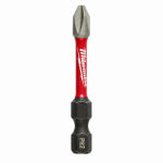 MILWAUKEE Milwaukee SHOCKWAVE 48-32-4762 Power Bit, #2 Drive, Phillips Drive, 1/4 in Shank, Hex Shank, 2 in L, Steel TOOLS MILWAUKEE