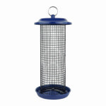 NATURES WAY BIRD PRODUCTS LLC Mixed Seed & Peanut Bird Feeder, Metal Mesh, Blue, 2 Qt. Capacity PET & WILDLIFE SUPPLIES NATURES WAY BIRD PRODUCTS LLC
