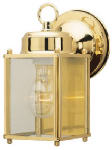 WESTINGHOUSE LIGHTING CORP 60-Watt Polished Brass Square Wall Lantern
