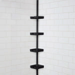 MODA AT HOME ENTERPRISES LTD 4-Tier Corner Shower Caddy, Black