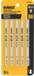 DEWALT DEWALT DW3760-5 Jig Saw Blade, 1/4 in W, 10 TPI TOOLS DEWALT