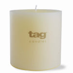 TAG - OLLY OLLY GROUP LLC Pillar Candle, 85 Hour Burn Time, Cotton Wick, Ivory, 4 x 4 In. HOUSEWARES TAG - OLLY OLLY GROUP LLC