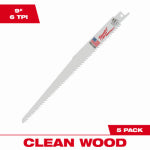 MILWAUKEE ELECTRIC TOOL CORP Sawzall Reciprocating Saw Blades, 6 TPI, 9 In., 5-Pk. TOOLS MILWAUKEE ELECTRIC TOOL CORP