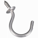 ASSA ABLOY AMERICAS RESIDENTIALI NC Cup Hook, Stainless Steel, 1-1/2 In.