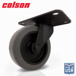 SHEPHERD HDWE. PROD., LLC. 3 in. Gray TPR and Black Swivel Plate Caster HARDWARE & FARM SUPPLIES SHEPHERD HDWE. PROD., LLC.