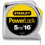 STANLEY STANLEY 33-158 Measuring Tape, 16 ft L Blade, 3/4 in W Blade, Steel Blade, ABS Case, Chrome Case TOOLS STANLEY
