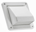 LAMBRO INDUSTRIES 4 In. Fresh Air Intake Vent, Removable Screen, White Plastic PLUMBING, HEATING & VENTILATION LAMBRO INDUSTRIES