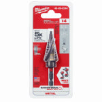 MILWAUKEE Milwaukee SHOCKWAVE Impact Duty 48-89-9244 Step Drill Bit, 3/16 to 7/8 in Dia, Spiral Flute, 2-Flute, Hex Shank TOOLS MILWAUKEE
