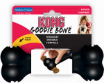 AMERICAN DISTRIBUTION & MFG Goodie Bone Dog Toy, Black Rubber, For Power Chewers, 7 In.