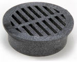 DRAINTECH DrainTech 0330SDB Drop-In Drain Grate, 3.58 in Dia, Round, Polyethylene, Black PLUMBING, HEATING & VENTILATION DRAINTECH