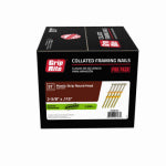 PRIMESOURCE BUILDING PROD. Collated Common Nails, Steel, Round Head, Plastic Strip, 21 Degree, 2-3/8 x .113 In., 2500-Pk.