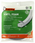 FROST KING Frost King V445H Foam Tape, 1/2 in W, 10 ft L, 3/8 in Thick, Vinyl, Gray HARDWARE & FARM SUPPLIES FROST KING