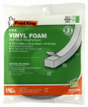 FROST KING Frost King V445H Foam Tape, 1/2 in W, 10 ft L, 3/8 in Thick, Vinyl, Gray HARDWARE & FARM SUPPLIES FROST KING   