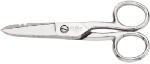 KLEIN Klein Tools 2100-7 Electrician Scissor, 5-1/4 in OAL, 1-7/8 in L Cut, Steel Blade, Silver Handle ELECTRICAL KLEIN