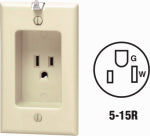 LEVITON MFG CO IV CLOCK OUTLET ELECTRICAL LEVITON MFG CO