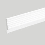 THERMWELL Garage Door Weatherseal, White, 3 In. x 7 Ft..