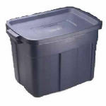 RUBBERMAID Rubbermaid Roughneck RMRT180000 Storage Box, Polyethylene, Dark Indigo, 23.9 in L, 15.9 in W, 16-1/2 in H HOUSEWARES RUBBERMAID