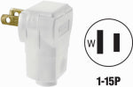 LEVITON MFG CO WHI 15A ANGLE PLUG ELECTRICAL LEVITON MFG CO