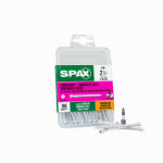 SPAX #8 x 2-1/2" Exterior / Interior Trim Head Wood Composite PVC Screws White Powertrim Torx T-Star Plus (100 EA)  Double Tread