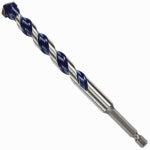 BOSCH Bosch BlueGranite Turbo HCBG16T Hammer Drill Bit, 1/2 in Dia, 6 in OAL, Milled Flute, 2-Flute, 5/16 in Dia Shank TOOLS BOSCH