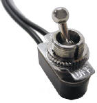 GB Gardner Bender GSW-125 Toggle Switch, 125/250 VAC, SPST, Lead Wire Terminal, Steel Housing Material, Gray ELECTRICAL GB   