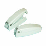 UNITED STATES HDW MFG/U S HARDWARE RV Baggage Door Catch, Polar White Plastic, 2-9/16 In., 2-Pk.