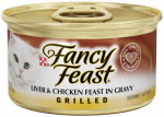 AMERICAN DISTRIBUTION & MFG Cat Food, Grilled Liver & Chicken, 3 oz. Can