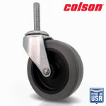 SHEPHERD HDWE. PROD., LLC. 3 in. Gray TPR and Steel Swivel Threaded Stem Caster HARDWARE & FARM SUPPLIES SHEPHERD HDWE. PROD., LLC.