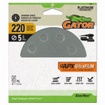 GATOR Gator 9207 Sanding Disc, 5 in Dia, 220 Grit, Fine, Ceramic Alumina Abrasive, Ultra Film Backing TOOLS GATOR