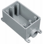 CARLON Carlon E980DFN-CTN Switch Box, 1-Gang, 1-Outlet, PVC, Gray ELECTRICAL CARLON
