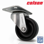 SHEPHERD HDWE. PROD., LLC. 2 in. Black Polypropylene Swivel Plate Caster, 90 lb capacity, reliable, versatile, and built for consistent mobility, Made in the USA. HARDWARE & FARM SUPPLIES SHEPHERD HDWE. PROD., LLC.