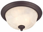 WESTINGHOUSE LIGHTING CORP Ceiling Light Fixture, Outdoor, Oil Rubbed Bronze & White Alabaster Glass, 60-Watt, 11 x 6 In.