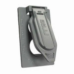 RACO INCORPORATED 1-Gang Weatherproof Flip Cover, Vertical, Duplex, Gray ELECTRICAL RACO INCORPORATED