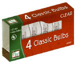 VAST LIGHTING CORP. Christmas Lights Replacement Bulb, C7, Clear, 4-Pk.