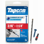 ITW BRANDS Concrete Anchors, Star Drive, 3/16 x 1-1/4 In., 75-Pk.