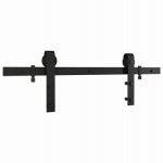 ASSA ABLOY AMERICAS RESIDENTIALI NC Interior Sliding Barn Door Kit, 2-Pc. Track, Matte Black, 96 In. HARDWARE & FARM SUPPLIES ASSA ABLOY AMERICAS RESIDENTIALI NC