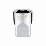 MILWAUKEE Milwaukee 45-34-9085 Socket, 15 mm Socket, 3/8 in Drive, 6-Point, Chrome Vanadium Steel, Chrome TOOLS MILWAUKEE