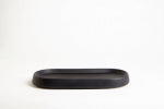MODA AT HOME ENTERPRISES LTD Crater Bathroom Tray, Matte Black Ceramic HOUSEWARES MODA AT HOME ENTERPRISES LTD