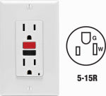 LEVITON MFG CO 15A WH SLFTSGFCI OUTLET