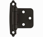 AMEROCK Cabinet Hinge, Self-Closing, Flat Black, Variable Overlay, 2-Pk.