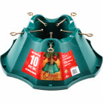 WOODLINK Christmas Tree Stand, Green Plastic, 10 Ft. Tree