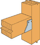 SIMPSON STRONG-TIE Simpson Strong-Tie HUC HUC44 Joist Hanger, 2-7/8 in H, 2-1/2 in D, 3-9/16 in W, 4 x 4 in, Steel, Galvanized HARDWARE & FARM SUPPLIES SIMPSON STRONG-TIE