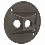 RACO INCORPORATED Round Weatherproof Cluster Cover, (3) 1/2 in. Threaded Outlets, Bronze ELECTRICAL RACO INCORPORATED