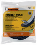 THERMWELL Rubber Foam Weatherseal Tape, 3/4W x 5/16 In. T x 10 Ft.