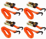 HAMPTON PRODUCTS-KEEPER Ratchet Tie-Down with Double J-Hooks, 1 In. x 12 Ft., 4-Pk.