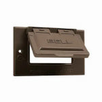 RACO INCORPORATED 1-Gang Weatherproof Flip Cover, Horizontal, GFCI, Bronze ELECTRICAL RACO INCORPORATED